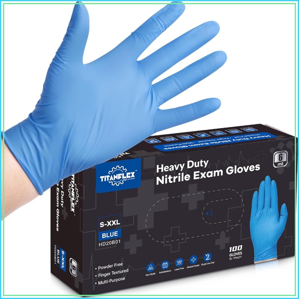Exam Glove Nitrile - Heavy Duty Nitrile Exam Gloves, 6-mil,