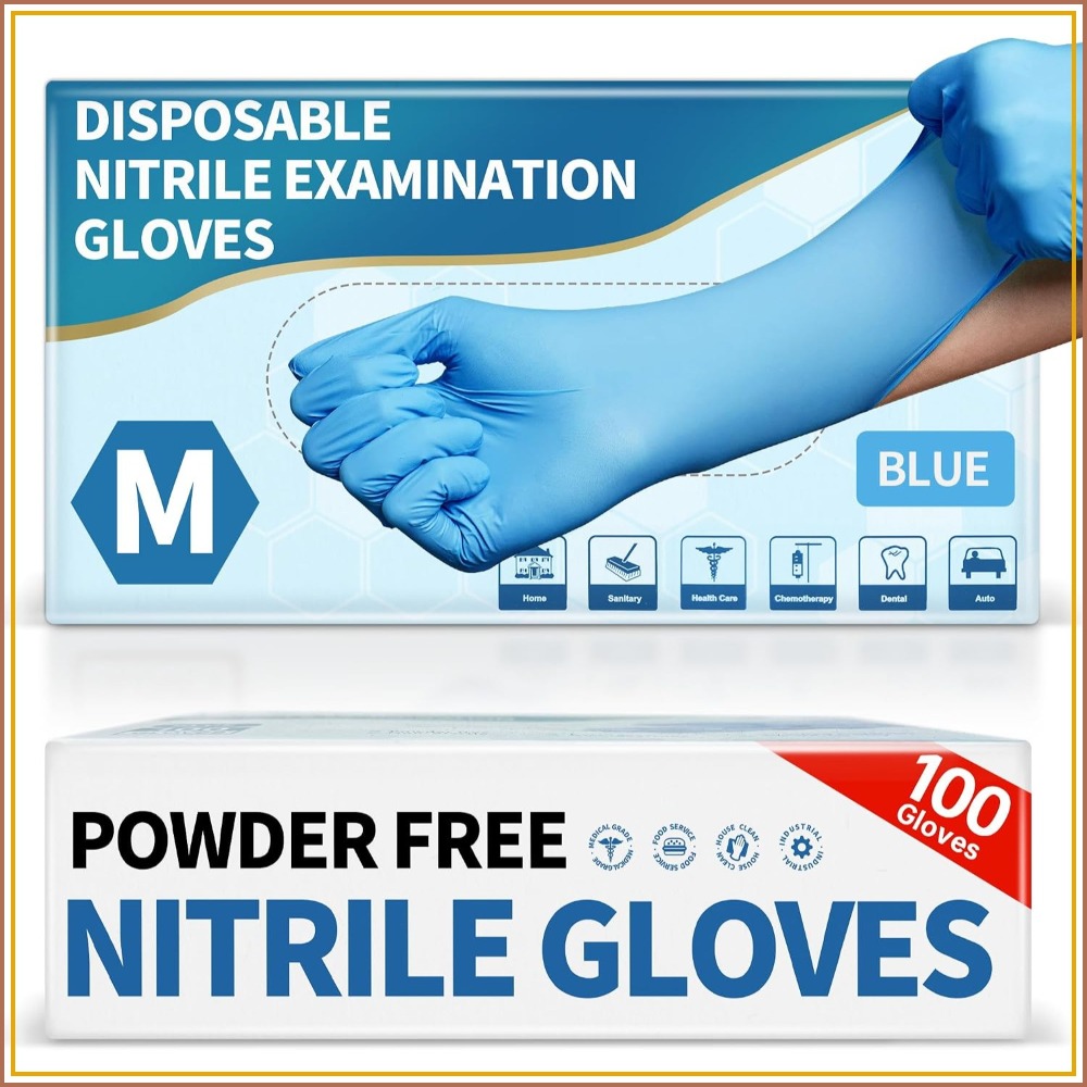 Exam Glove Nitrile - 4 Mil Blue Nitrile Disposable Exam