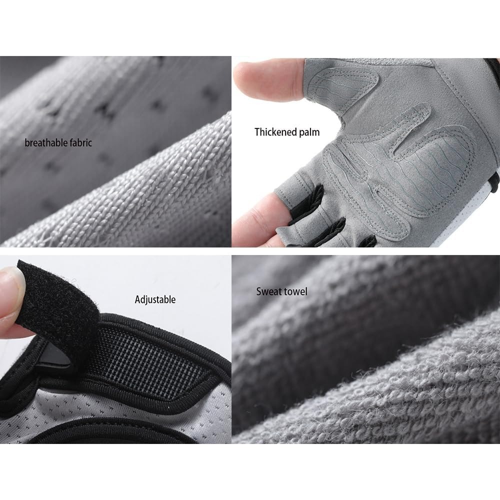 Fingerless Workout Gloves for  – Cycling Glove Padded Bewertung und Preis