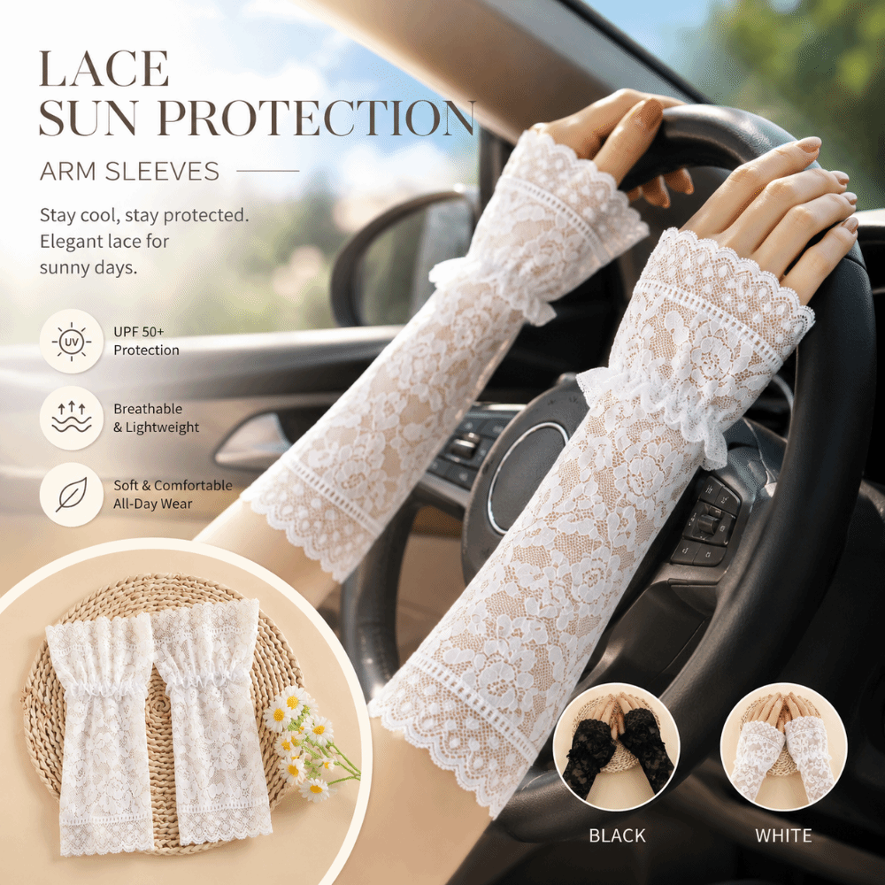Lace Ruffles Pleated Detachabl – Fingerless Glove Knit Bewertung und Preis