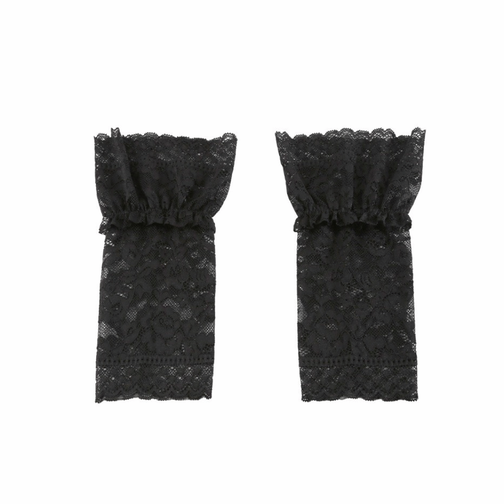 Lace Ruffles Pleated Detachabl – Fingerless Glove Knit Bewertung und Preis
