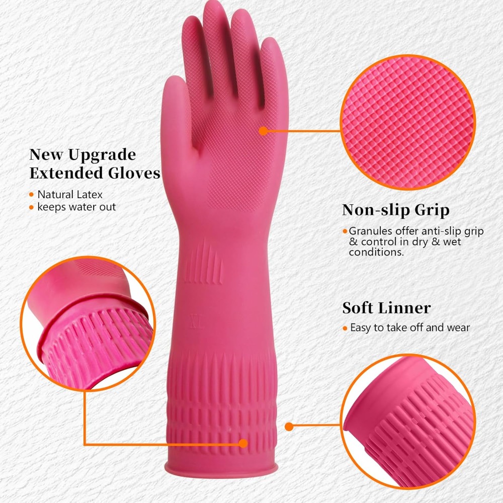15-Inch Reusable Rubber Gloves – Rubber Glove Cleaning Bewertung und Preis