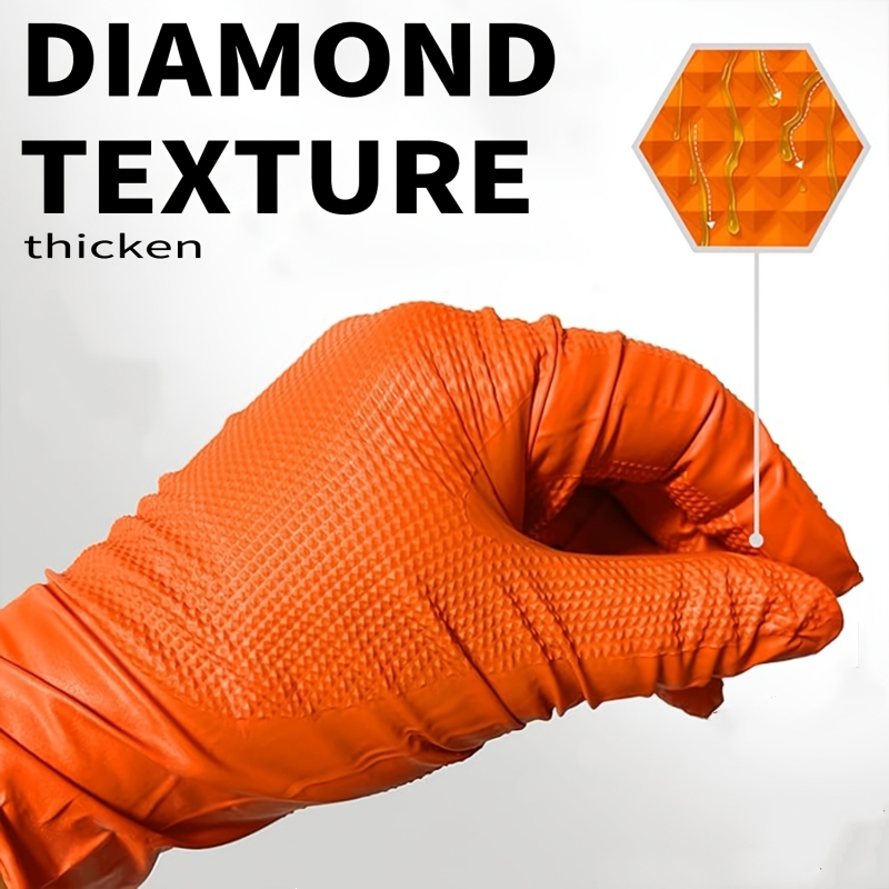 Heavy Duty Orange Nitrile Glov – Nitrile Mechanic Glove Bewertung und Preis