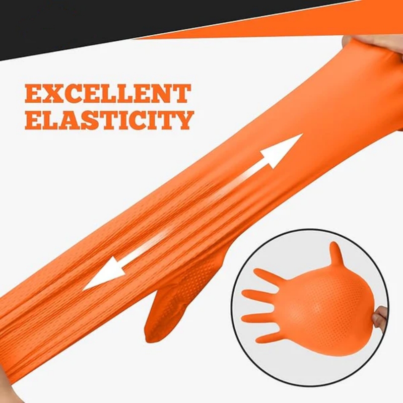 Heavy Duty Orange Nitrile Glov – Nitrile Mechanic Glove Bewertung und Preis