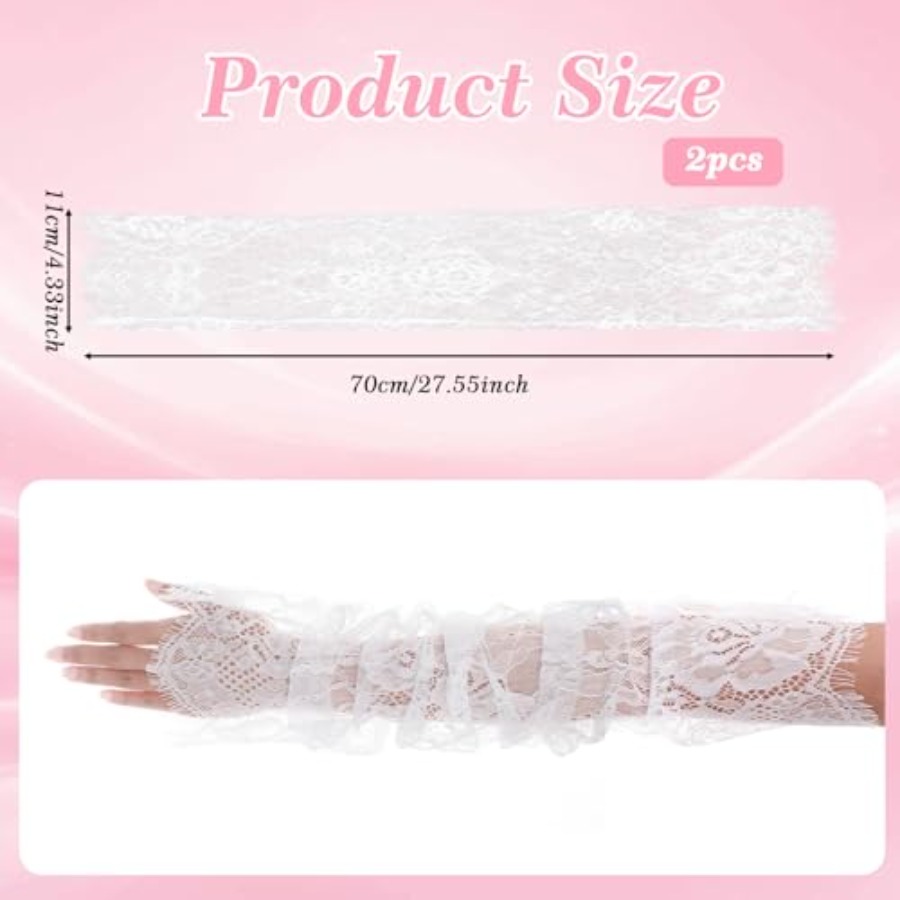 Long Sheer Lace Arm Sleeves Fo – Fingerless Glove Knit Bewertung und Preis