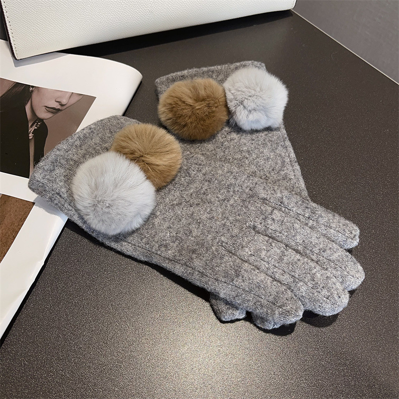 Gloves Women Wool Plaid Fox Fu – Wool Glove Lined Bewertung und Preis