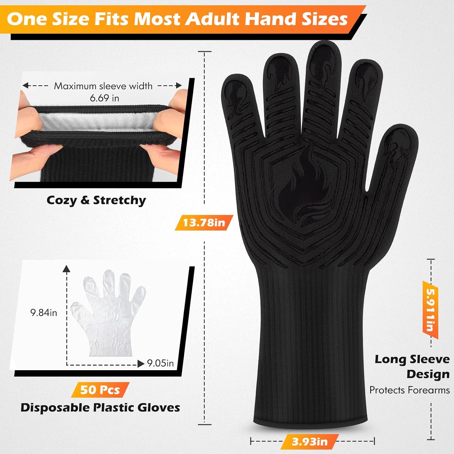 1472°F Heat Resistant BBQ Glov – Oven Mitt Silicone Bewertung und Preis