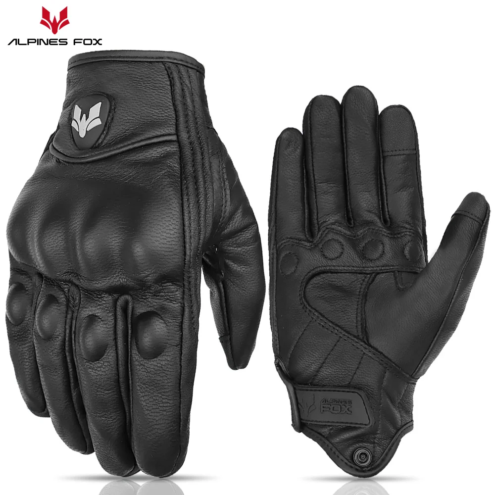 Unisex Vintage Leather Motorcy – Motorcycle Glove Knuckle Bewertung und Preis