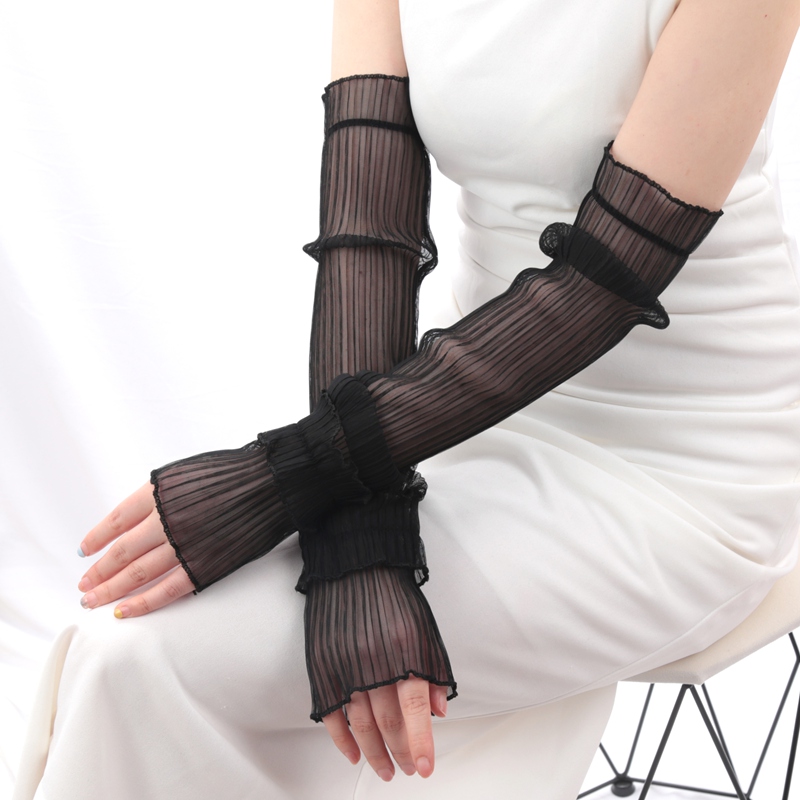 1 Pair Ice Silk Long Sleeves S – Fingerless Glove Knit Bewertung und Preis