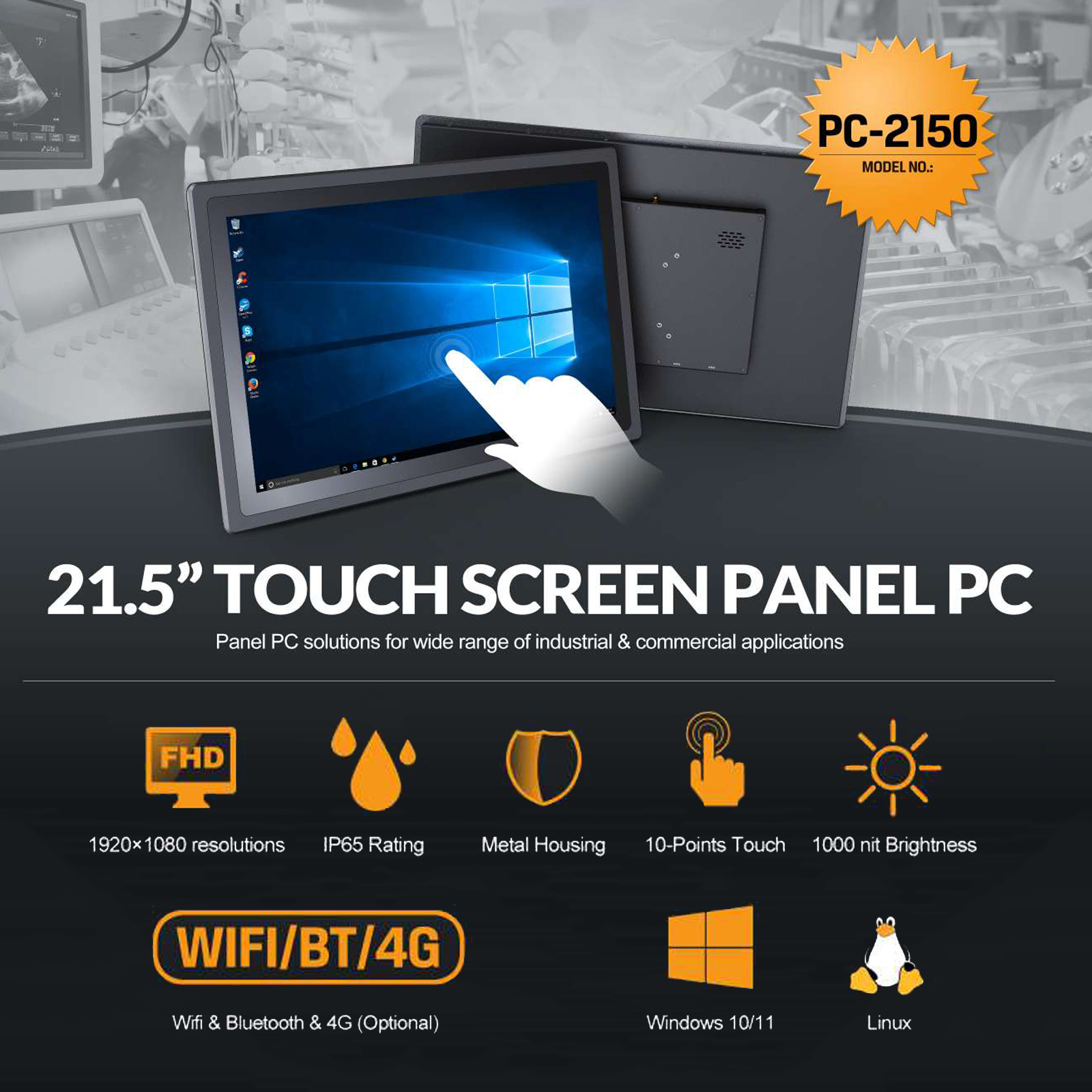Custom IP65 Waterproof Fanless – Touchscreen Glove Capacitive Bewertung und Preis