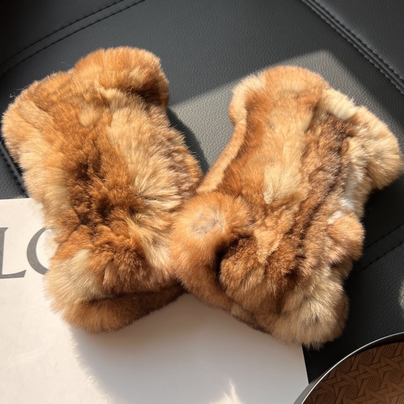 Real Rex Rabbit Fur Half-Finge – Fingerless Glove Knit Bewertung und Preis