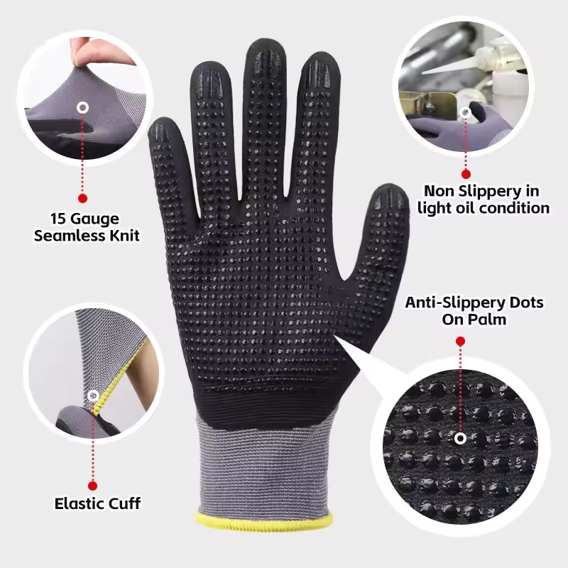 Micro-Foam Safety Work Gloves  – Nitrile Mechanic Glove Bewertung und Preis