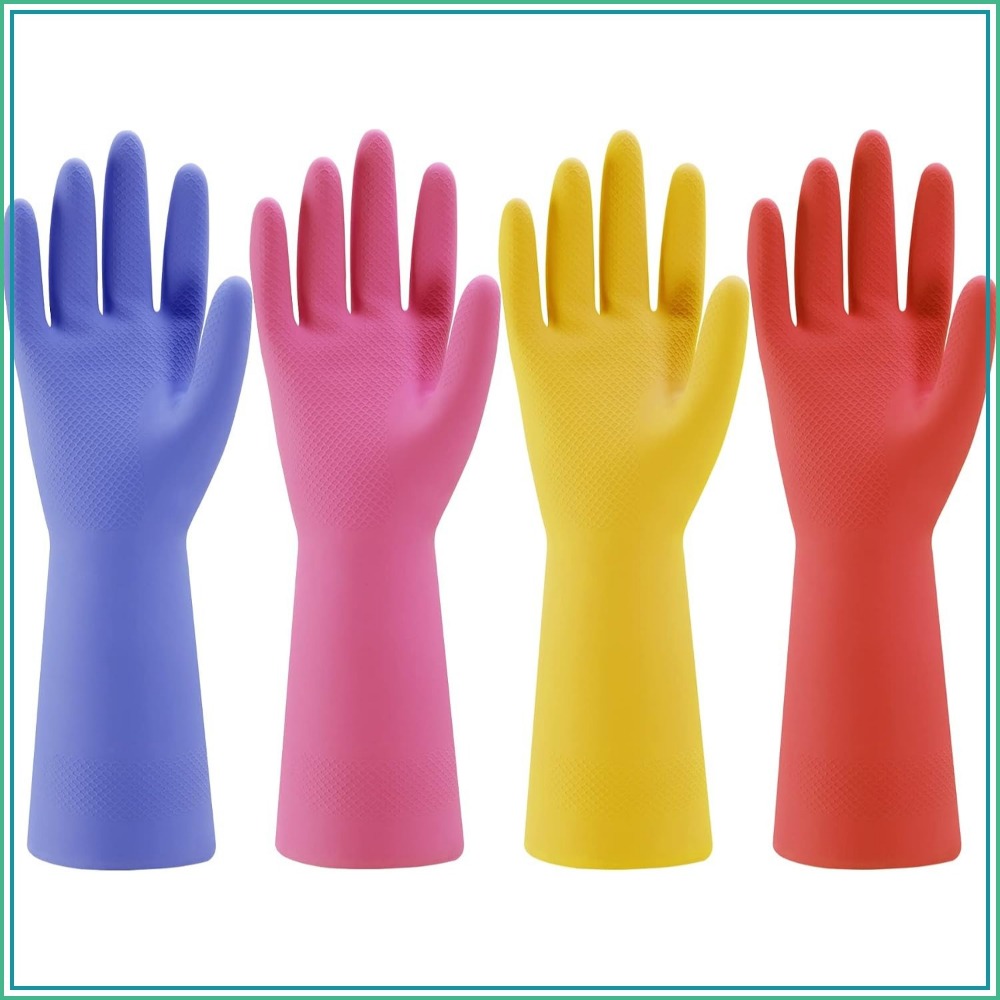 4-Pack Rubber Dishwashing Glov – Rubber Glove Cleaning Bewertung und Preis
