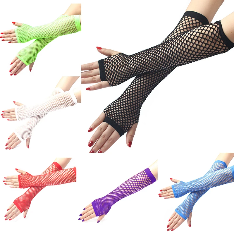 Women Fashion Neon Fishnet Fin – Fingerless Glove Knit Bewertung und Preis