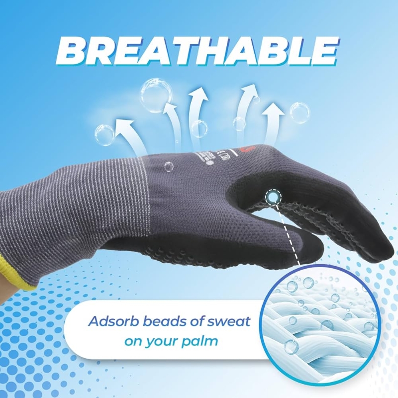 Micro-Foam Nitrile Coated Safe – Nitrile Mechanic Glove Bewertung und Preis